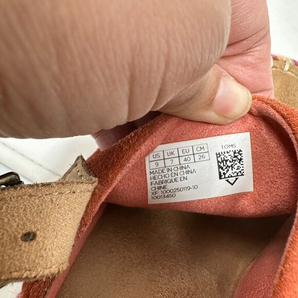 TOMS Women's Monica Slingback Wedge Suede/Leather Sandal - Picture 14 of 16